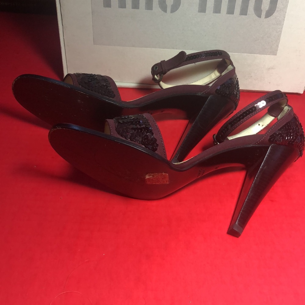 Miu Miu Sequined Heels. Size 38 - image 6